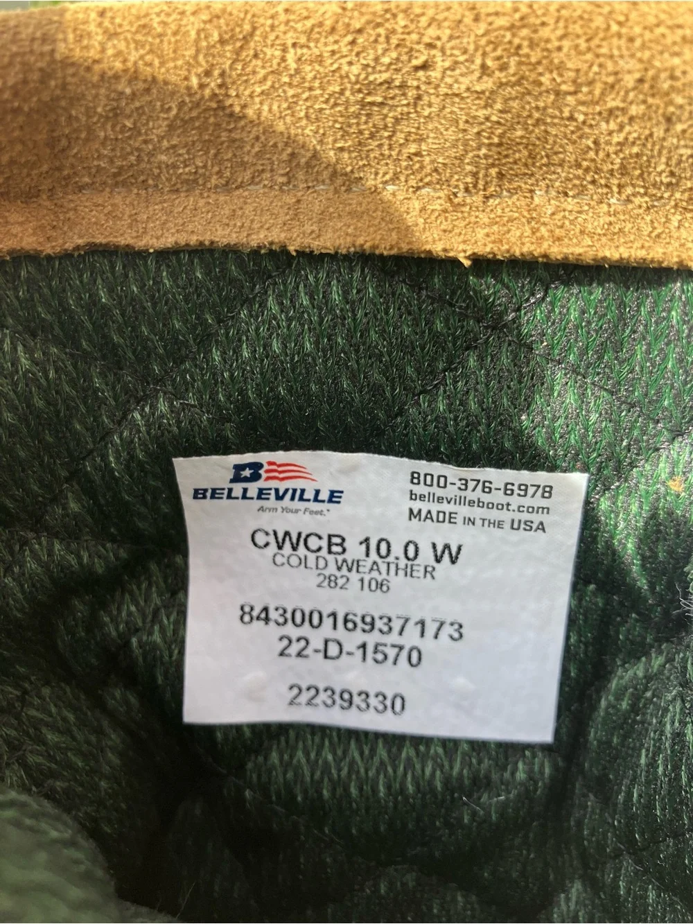 NWOT Belleville Cold Weather Men’s Size 10 W CWCB Gore-Tex Vibram Sole Boots